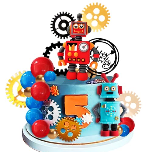 18 Stk Roboter Tortendeko Junge Kuchendeko Roboter Figuren Happy Birthday Cake Topper Geburtstag Torte Kinder Geburtstagstorte Dekoration 18 Stk Roboter Tortendeko Junge Kuchendeko Roboter Figuren Happy Birthday Cake Topper Geburtstag Torte Kinder Geburtstagstorte Dekoration von Shamoparty