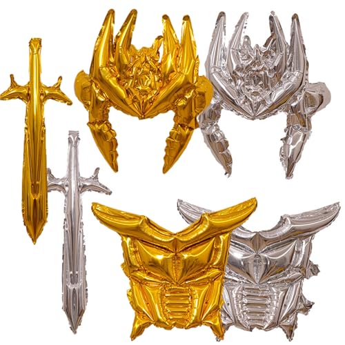 2 Satz Panzerballon Set Rüstungskostüm für Dekorationen Stütze künstlich Party-Kostüm-Kit Cosplay-Kostüm als Dekoration Aluminiumfolie Golden & Silbrig 2 Satz Panzerballon Set Rüstungskostüm für Dekorationen Stütze künstlich Party-Kostüm-Kit Cosplay-Kostüm als Dekoration Aluminiumfolie Golden & Silbrig von Shamoparty