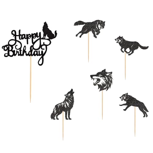 21 Stück Einzelwolf Kuchen Stelzen, Wildtiere Kuchen Deko, Kinderparty Kuchenbecher Süßigkeiten Deko Stelzen, Geburtstagsfeier Artikel, Waldtiger Thema, Jungen Mädchen Kuchen Deko 21 Stück Einzelwolf Kuchen Stelzen, Wildtiere Kuchen Deko, Kinderparty Kuchenbecher Süßigkeiten Deko Stelzen, Geburtstagsfeier Artikel, Waldtiger Thema, Jungen Mädchen Kuchen Deko von Shamoparty