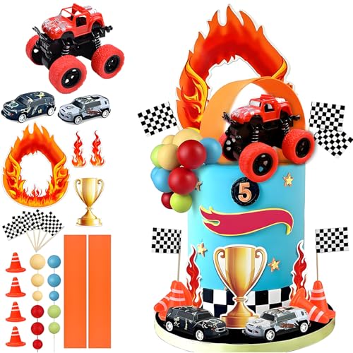 30Stk Truck Geburtstagstorte Dekorationen, Buggy Trophy Racing Theme Party, alles Gute zum Geburtstag Tortendekorationen, Monster Truck Geburtstagstorte Dekorationen, Junge Tortendekorationen 30Stk Truck Geburtstagstorte Dekorationen, Buggy Trophy Racing Theme Party, alles Gute zum Geburtstag Tortendekorationen, Monster Truck Geburtstagstorte Dekorationen, Junge Tortendekorationen von Shamoparty