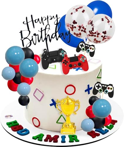 32 Stück Game Boy Thema Kuchen Topper, „Happy Birthday“ Geburtstag Party Kuchen Topper, Kindergeburtstag Kuchen Topper, Geburtstagsparty Kuchen Topper für Jungen 32 Stück Game Boy Thema Kuchen Topper, „Happy Birthday“ Geburtstag Party Kuchen Topper, Kindergeburtstag Kuchen Topper, Geburtstagsparty Kuchen Topper für Jungen von Shamoparty