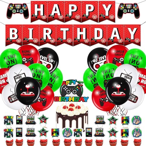 36 Stk Geburtstag Deko, Gamer Thema Party Dekoration, Video Game Party Zubehör, Jungen Gamer Deko Geburtstag, Videospiel Geburtstags Dekoration Ballon Set 36 Stk Geburtstag Deko, Gamer Thema Party Dekoration, Video Game Party Zubehör, Jungen Gamer Deko Geburtstag, Videospiel Geburtstags Dekoration Ballon Set von Shamoparty