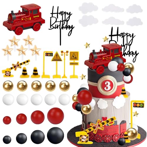 38Stk Rote Zug Kuchen Dekorationen, Zug Spielzeug Transport, Vintage Zug Thema Party Supplies, Jungen Mädchen Geburtstag Kuchen Dekorationen, Baby Dusche, Kinder Geburtstag Supplies 38Stk Rote Zug Kuchen Dekorationen, Zug Spielzeug Transport, Vintage Zug Thema Party Supplies, Jungen Mädchen Geburtstag Kuchen Dekorationen, Baby Dusche, Kinder Geburtstag Supplies von Shamoparty