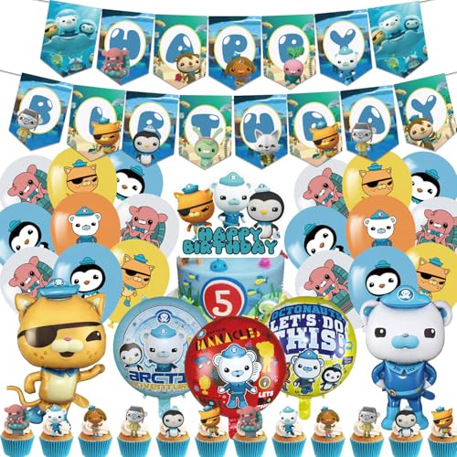 55Stk Kinder Geburtstag Party Dekoration Set, unter dem Meer Party Dekorationen, Octo Party Dekoration, Naut Party Dekoration Party Ballon Set, blaue Meer Party Ballons, Kuchen Dekorationen, Banner 55Stk Kinder Geburtstag Party Dekoration Set, unter dem Meer Party Dekorationen, Octo Party Dekoration, Naut Party Dekoration Party Ballon Set, blaue Meer Party Ballons, Kuchen Dekorationen, Banner von Shamoparty