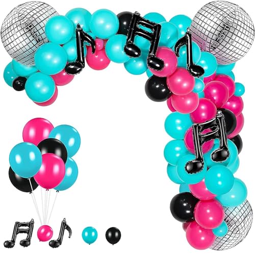Disco Musik Thema Luftballons,Helium Luftballons Rosarot Schwarz Blau Geburtstag Ballons 80er 90er Disco Party Ballons für Karaoke Thema Band Musik Party DJ Kurz Video Deko Disco Musik Thema Luftballons,Helium Luftballons Rosarot Schwarz Blau Geburtstag Ballons 80er 90er Disco Party Ballons für Karaoke Thema Band Musik Party DJ Kurz Video Deko von Shamoparty