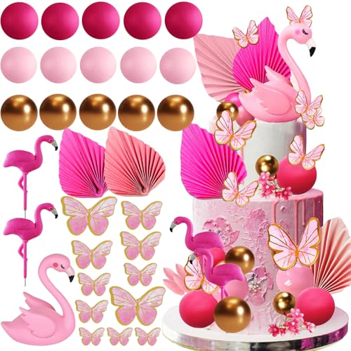 Flamingo Kuchen Deko,Mädchen Party Dessert Dekoration, rosa Wunschkugel Schmetterling Tortenaufleger für Geburtstag, Lady Tag, Prinzessinnen Party Flamingo Kuchen Deko,Mädchen Party Dessert Dekoration, rosa Wunschkugel Schmetterling Tortenaufleger für Geburtstag, Lady Tag, Prinzessinnen Party von Shamoparty