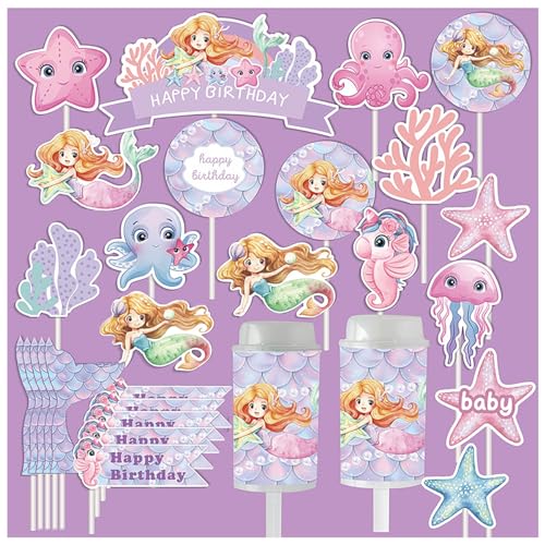 39Stk Mini Meerjungfrau Kuchen Dekoration, Kindergeburtstagsszene,Cupcake Prinzessin Unterwasserwelt Mädchen Kuchen Dekoration,Tortenaufleger Prinzessin Ariel 39Stk Mini Meerjungfrau Kuchen Dekoration, Kindergeburtstagsszene,Cupcake Prinzessin Unterwasserwelt Mädchen Kuchen Dekoration,Tortenaufleger Prinzessin Ariel von Shamoparty