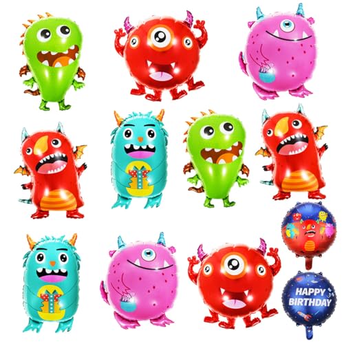 Monster Luftballon 12Stk,Monster deko, Große Folienballons,Niedliches und Farbenfrohes Partyzubehör,Ballons für Jungs und Mädchen für Kinder Geburtstag Schuleinführung Schulanfang Motto Party Monster Luftballon 12Stk,Monster deko, Große Folienballons,Niedliches und Farbenfrohes Partyzubehör,Ballons für Jungs und Mädchen für Kinder Geburtstag Schuleinführung Schulanfang Motto Party von Shamoparty