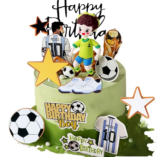 Tortendeko Fussball, Tortenaufleger Fussball Deko Geburtstag Kinder, Fußball Tortendeko, Cupcake Toppers Deko, Fußball Kuchen Deko für Junge Geburtstag Party Tortendeko Fussball, Tortenaufleger Fussball Deko Geburtstag Kinder, Fußball Tortendeko, Cupcake Toppers Deko, Fußball Kuchen Deko für Junge Geburtstag Party von Shamoparty