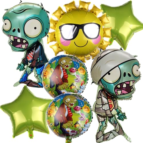 Zombie-Folienballons 7Stk,Pflanzen Gegen Zombies Luftballons,Ballons für Jungs und Mädchen für Kinder Geburtstag Schuleinführung Schulanfang Motto Party Zombie-Folienballons 7Stk,Pflanzen Gegen Zombies Luftballons,Ballons für Jungs und Mädchen für Kinder Geburtstag Schuleinführung Schulanfang Motto Party von Shamoparty