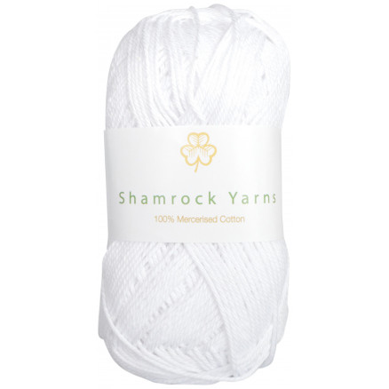 Shamrock Yarns 100% Mercerisierte Baumwolle 02 Weiß von Shamrock Yarns