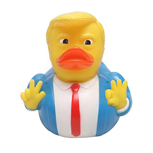 Shangtan Donald Trump Gummiente, Donald Duck, Cartoon Schwimmbad-Party, Donald Trump Gummi kleine Ente Spielzeug Party Geschenk, Donald Trump Geschenke, Blau von Shangtan