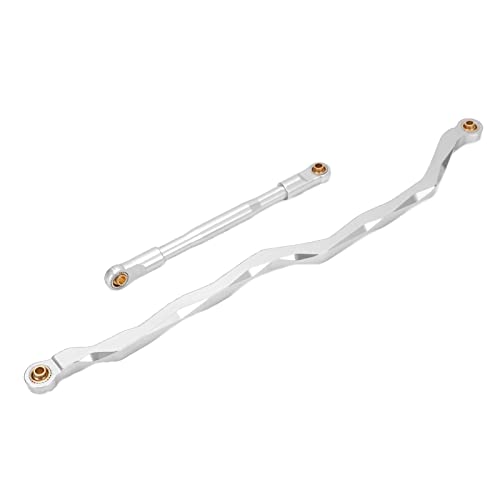 Crawler Car Pull Tie Rod, Stabile 1/10 RC Lenkung Linksstange Verschleißfest für Axiale RBX10(Silber) von Shanrya