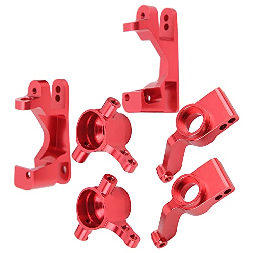 RC Lenkung Cup Knuckles Set, Aluminium Mini Größe RC Lenkung Kit Leicht für 1/10 RC Car(rot) von Shanrya