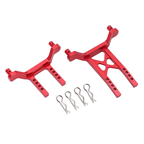 RC Vorne Hinten Shell Post, RC Körper Halterung Shell Post Exquisite Metall Hohe Härte für LaTrax Teton für 1/18 RC Auto(rot) von Shanrya