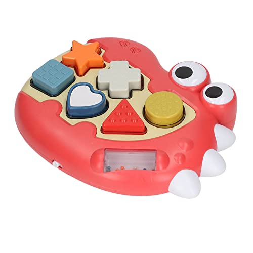 Shanrya Formensortierer-Spielzeug, Lichter und Geräusche, Formensortierer, 6 Formen-Spielmodus für Kinderparty (Rot) von Shanrya