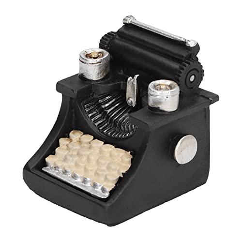 Shanrya Vintage Typewriter Resin Decoration, Miniatur Retro Schreibmaschine Harz Miniatur Spielerlebnis Lebendes Kunstharz Für Fensterdekoration Geschenk Spielzeug von Shanrya