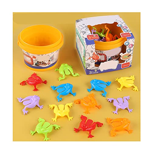 Shanrya Springendes Frosch-Spielzeug, Frösche, lustig, 12-teilig, umweltfreundlich, für Partyunterhaltung (Geschenkverpackung) von Shanrya