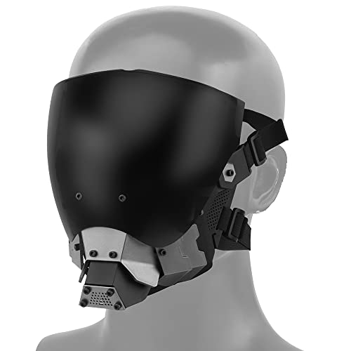 Shanyingquan Cyberpunk Halbmaske, Commander Mask Anti-Beschlag Silikonmaske mit abnehmbaren Gläsern Erweiterte Schnittstellen Shanyingquan Cyberpunk Halbmaske, Commander Mask Anti-Beschlag Silikonmaske mit abnehmbaren Gläsern Erweiterte Schnittstellen von Shanyingquan