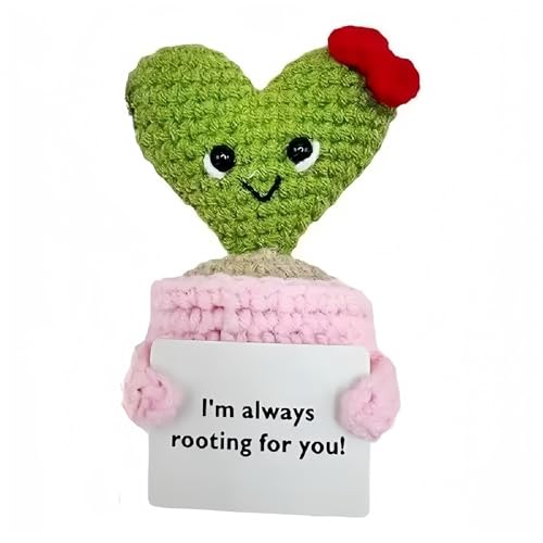 ShaoAngDuoMi Niedlicher positiver Kaktus, gehäkelt, Topfpflanzen, handgefertigt, gestrickt, Kaktus, Topfpflanzen mit Sockel, emotionale Unterstützung, Kaktus, Topfpuppe, positives Leben, ermutigendes ShaoAngDuoMi Niedlicher positiver Kaktus, gehäkelt, Topfpflanzen, handgefertigt, gestrickt, Kaktus, Topfpflanzen mit Sockel, emotionale Unterstützung, Kaktus, Topfpuppe, positives Leben, ermutigendes von ShaoAngDuoMi