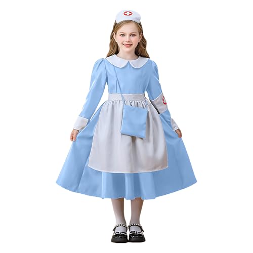 Shaohan Mädchen Zombie Krankenschwester Kostüm, Halloween Fancy Outfit Krankenhaus Arbeiter Uniform 5-15 Jahre von Shaohan