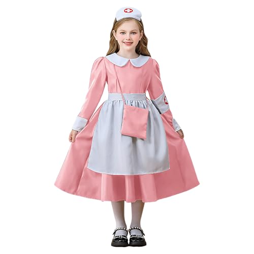 Shaohan Mädchen Zombie Krankenschwester Kostüm, Halloween Fancy Outfit Krankenhaus Arbeiter Uniform 5-15 Jahre von Shaohan