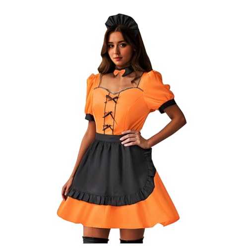 Shaohan Maid Dress Cospaly Damen Halloween Kostüm Maid Outfit Cosplay Kostüm Dress mit mit Kopfbedeckung Kopfbedeckung Shaohan Maid Dress Cospaly Damen Halloween Kostüm Maid Outfit Cosplay Kostüm Dress mit mit Kopfbedeckung Kopfbedeckung von Shaohan