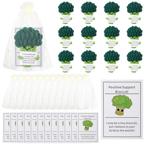 Shappy 12 Set handgefertigte emotionale Unterstützung Pickle Geschenk Brokkoli Häkelpuppe Inspirierende Geschenke mit Karten Niedlich Gestrickt Lustig Pickle Brokkoli Spielzeug Positive Cheer Up Shappy 12 Set handgefertigte emotionale Unterstützung Pickle Geschenk Brokkoli Häkelpuppe Inspirierende Geschenke mit Karten Niedlich Gestrickt Lustig Pickle Brokkoli Spielzeug Positive Cheer Up von Shappy