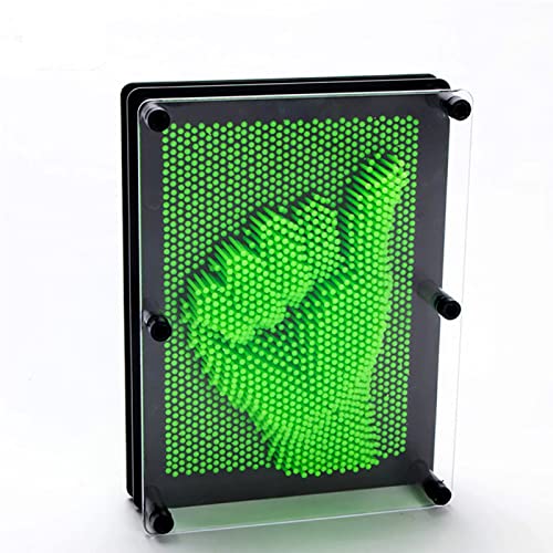 3D Pin Art Sensorisches Spielzeug Nadeln Intellektuelles Spaß Spielzeug Kunststoff Pin Art Palm Board Groß (Grün-15.2 cm x 20.3 cm) von Sharkwill