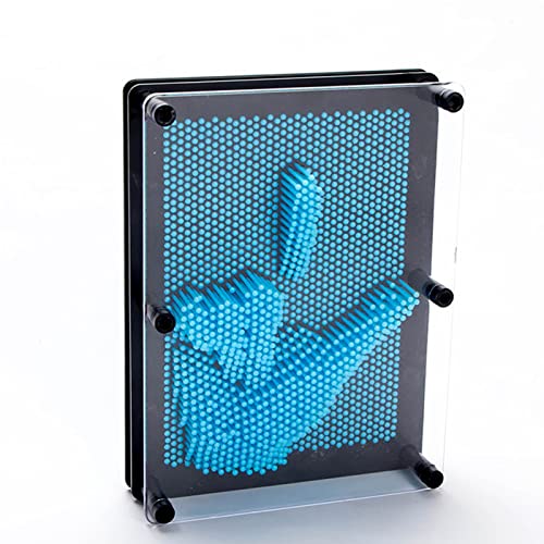 3D Pin Art Sensorisches Spielzeug Nadeln Intellektuelles Spaß Spielzeug Kunststoff Pin Art Palm Board Groß (Hellblau-15.2 cm x 20.3 cm) von Sharkwill