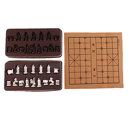 32 x 28cm Xiangqi Chinesisches Schachspiel Set mit 32 Schachfiguren von Sharplace