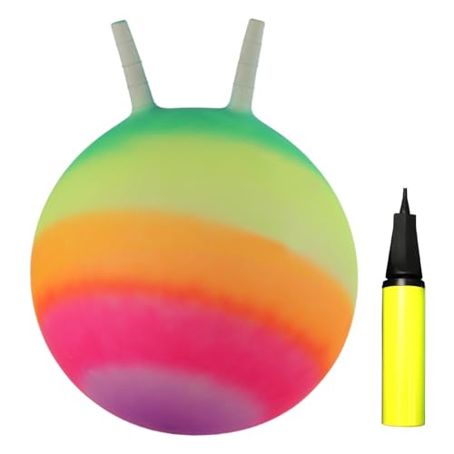 Sharplace , Kinderspielzeug, Kindergarten-Springspiel, Übung, Regenbogen, 45 cm Durchmesser, für, hüpfender aufblasbarer Hopperball von Sharplace
