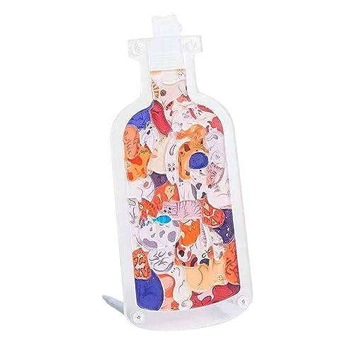 Sharplace Tierpuzzle 42 Teile, Puzzle-Spielzeug, Cartoon-Sammlungen Puzzle Geschenk, dekoratives Desktop-Spielzeug, DIY-Lernspielzeug, Acryl-Puzzle-Flasche für Kinder Jungen Mädchen, Katze von Sharplace