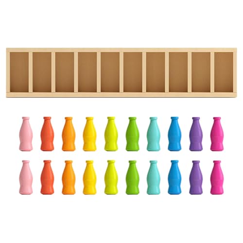 Sharplace „Passen Sie die Flasche an“, passendes Spielzeug, Früherziehung, Lernen, lustiges sensorisches Farbsortierspielzeug aus Holz für Jungen und Sharplace „Passen Sie die Flasche an“, passendes Spielzeug, Früherziehung, Lernen, lustiges sensorisches Farbsortierspielzeug aus Holz für Jungen und von Sharplace