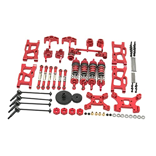 Sharplace 1/12 1/14 RC Auto Ersatzteile,Komplettset,Metall Upgrade Teile für WLtoys 144001 124019 - rot von Sharplace