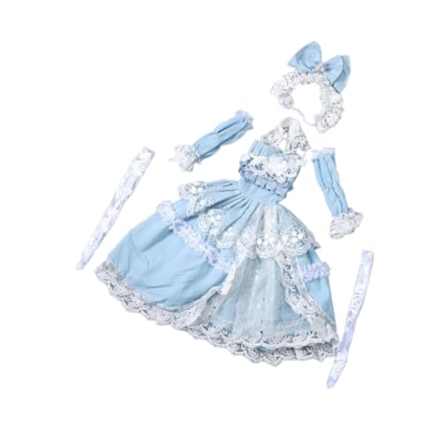 Sharplace 1/3 BJD Dull Princess Kleid OUTIFIT Educational for Kids Geschenkfoto Requisiten Fashion Doll Kleidung Kleid für 60 cm Puppen, Hellblau von Sharplace
