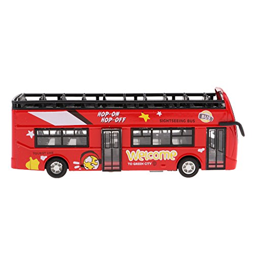 Sharplace 1/32 Sightseeing Doppeldecker Bus Auto Spielzeug Modell Geschenk - Rot Sharplace 1/32 Sightseeing Doppeldecker Bus Auto Spielzeug Modell Geschenk - Rot von Sharplace