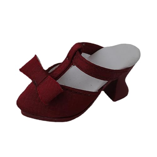 Sharplace 1/4 BJD Puppenschuhe High Heels Dress up mit Bowknot 18 Zoll Princess 1:4 Sacle Girl Puppenzubehör High Heel Sandalen, Rot von Sharplace