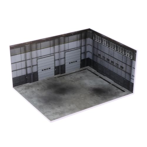 Sharplace 1/64, Modellgarage, Diorama-Hintergrund, Foto-Requisiten, Reparaturwerkstatt, Diorama-Hintergrund zur Dekoration, Mini-Auto, winzige Figur von Sharplace