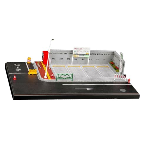 Sharplace 1/64 Parkplatz-Diorama, Miniatur-Landschaftsmodell für Sammler, Straßenszene, Ornament, Sammlerstück, Geschenk, Modellauto-Display von Sharplace