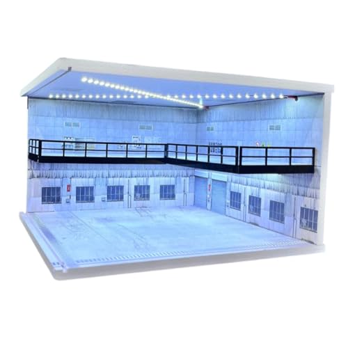 Sharplace 1/64 Parkplatz Szene Parkhaus mit Licht Doppel Schicht Ausstellung Dekorative Organizer Landschaft LED Vitrine, Style C von Sharplace
