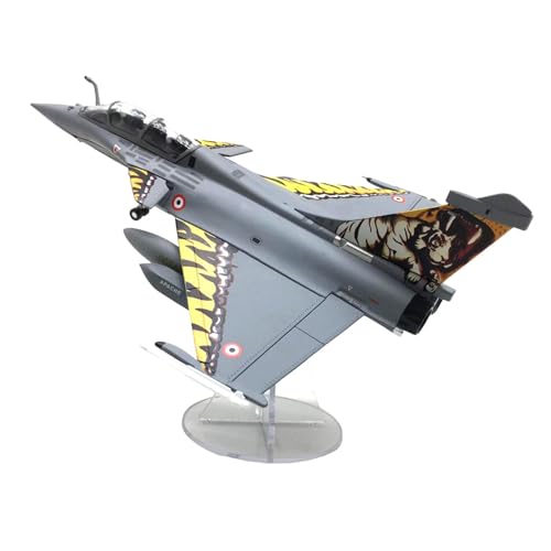 Sharplace 1/72 Rafale B Kampfflugzeug-Modellmodell, Modellsammlungen, Druckguss-Flugzeugspielzeug mit Ausstellungsständer für Regal-é-Bar-Dekorationen, Tiger von Sharplace