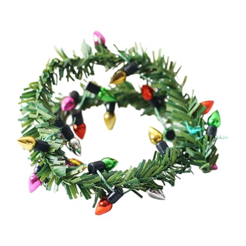 Sharplace 1:12 Weihnachtsgirlande, Kranz, Modell, Wohnmöbel, Schlafzimmer, Lebensszene, Puppenhaus-Zubehör, Puppenhaus, Weihnachtsbeleuchtung, Schnur Sharplace 1:12 Weihnachtsgirlande, Kranz, Modell, Wohnmöbel, Schlafzimmer, Lebensszene, Puppenhaus-Zubehör, Puppenhaus, Weihnachtsbeleuchtung, Schnur von Sharplace