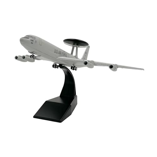Sharplace 1:200 USA E-3 Sentry Flugzeug Druckgussmodell Hochdetailliertes Geschenk für Erwachsene, Kinderspielzeug, Flugzeug mit Standjäger für Büroregal von Sharplace