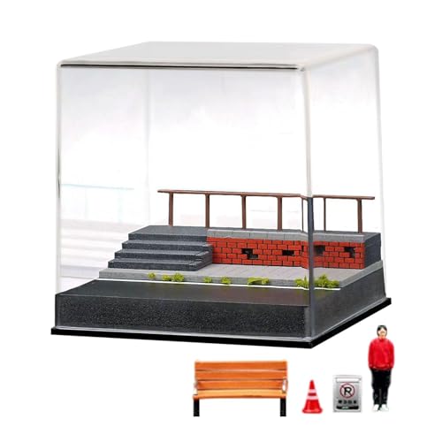 Sharplace 1:64 Maßstab Druckguss Fahrzeugmodell Vitrine Diorama Parktreppenszene DIY Parkszene für kleine Figuren Fahrzeugdekoration Sharplace 1:64 Maßstab Druckguss Fahrzeugmodell Vitrine Diorama Parktreppenszene DIY Parkszene für kleine Figuren Fahrzeugdekoration von Sharplace