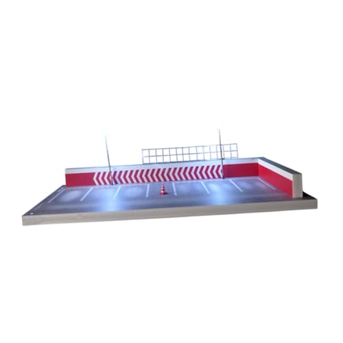 Sharplace 1:64 Modellauto -Display -Modell Garage Diorama Modell Tabelle Ornament Dach Parkplatzmodell für Geschenkfiguren Abbildungen Mini -Puppen von Sharplace