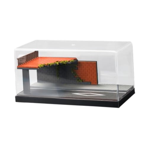 Sharplace 1:64 Modellauto-Parkszene, Straßen-Hintergrundbrett, Diorama-Hintergrundzubehör, Parklandschaft für Fahrzeug-Druckguss-Autodekor, Zerbrochene Brücke von Sharplace