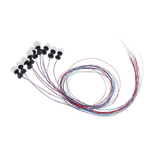 Sharplace 10 / Pack Modelleisenbahn Zuglampen, Mini Rasenleuchten, Straßenlaternen, Beleuchtungs LEDs für mini Size Garden HO Maßstab 1: 100 6V von Sharplace