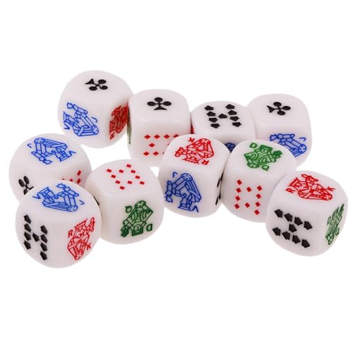 Sharplace 10 PCS 12mm Sechs- Würfel Für -Schürhaken-Kartenspiel-Bevorzugungen Spielzeug Sharplace 10 PCS 12mm Sechs- Würfel Für -Schürhaken-Kartenspiel-Bevorzugungen Spielzeug von Sharplace