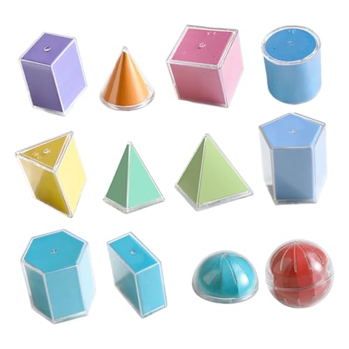 Sharplace 12 Stück Blöcke mit geometrischen Formen, Lernspielzeug, Formerkennung, Haltbarkeit, tragbar, praktisch, pädagogische von Sharplace